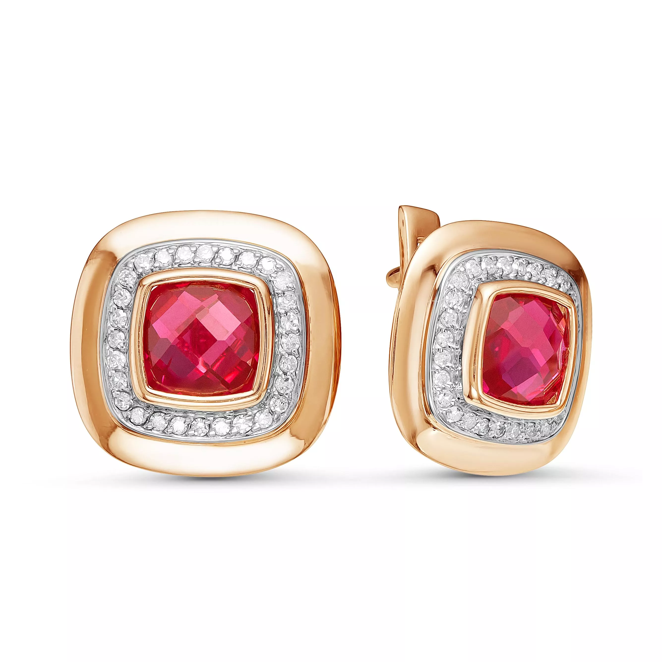 Серьги из красного золота с рубином V20891511800