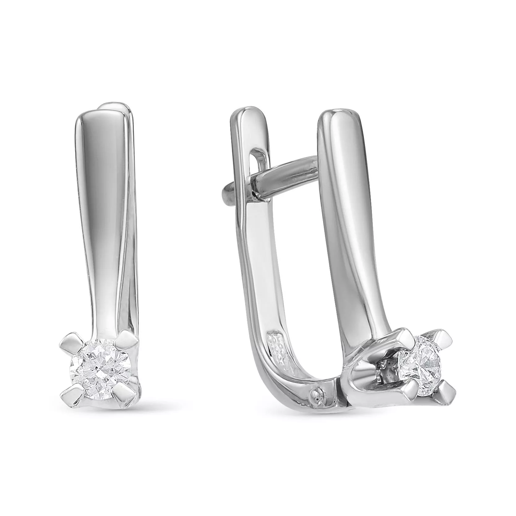 Серьги из белого золота с бриллиантом V26072510000
