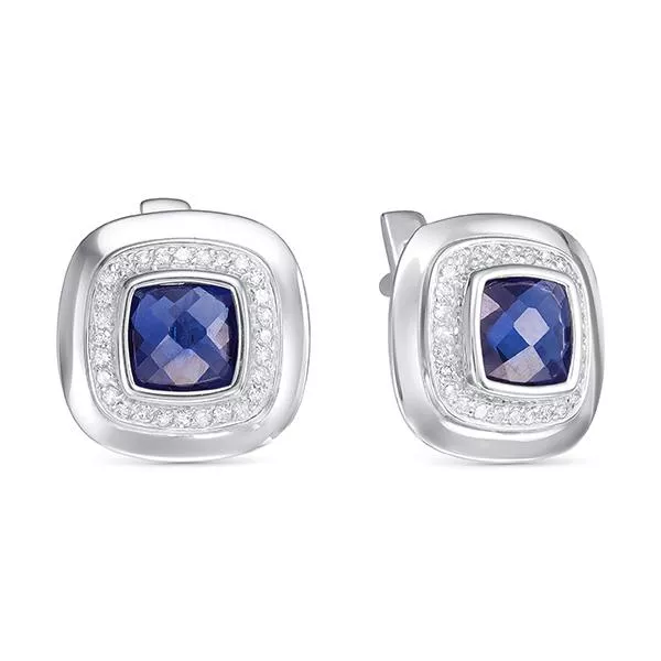 Серьги из белого золота с сапфиром V20892511600