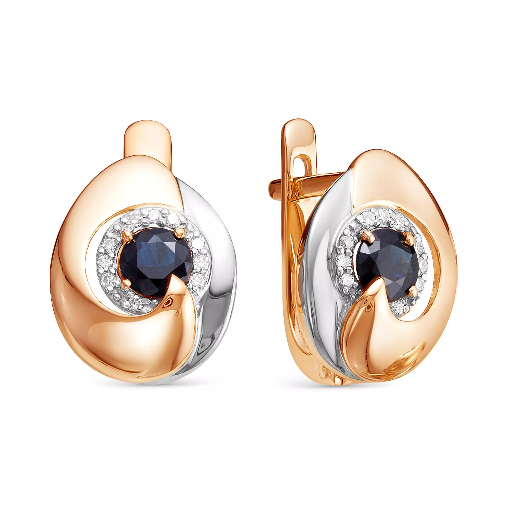 Серьги из красного золота с сапфиром V23971510300