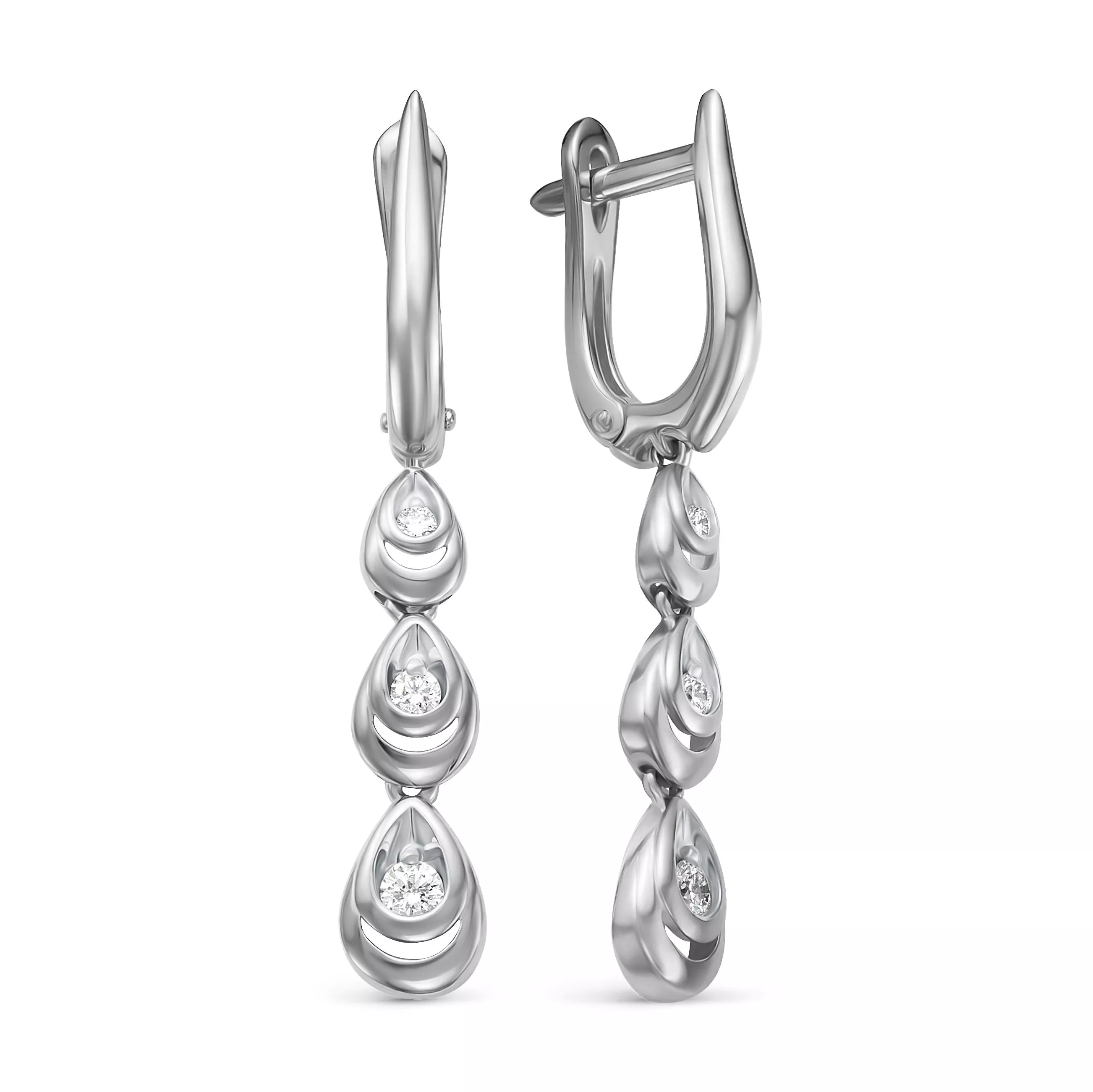 Серьги из белого золота с бриллиантом V27182510000