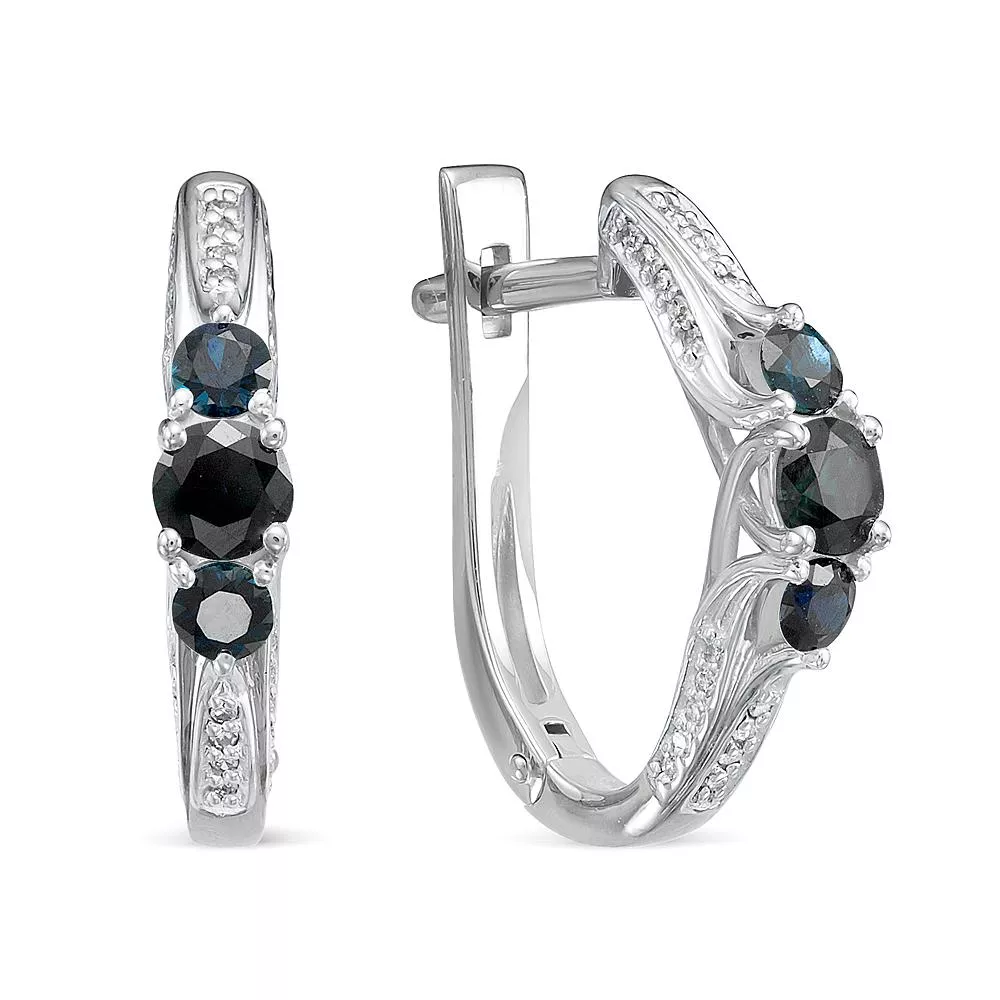 Серьги из белого золота с сапфиром V25952510300