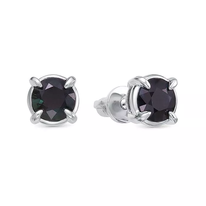 Серьги из белого золота с сапфиром V41212511000