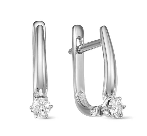 Серьги из белого золота с бриллиантом V22732510000