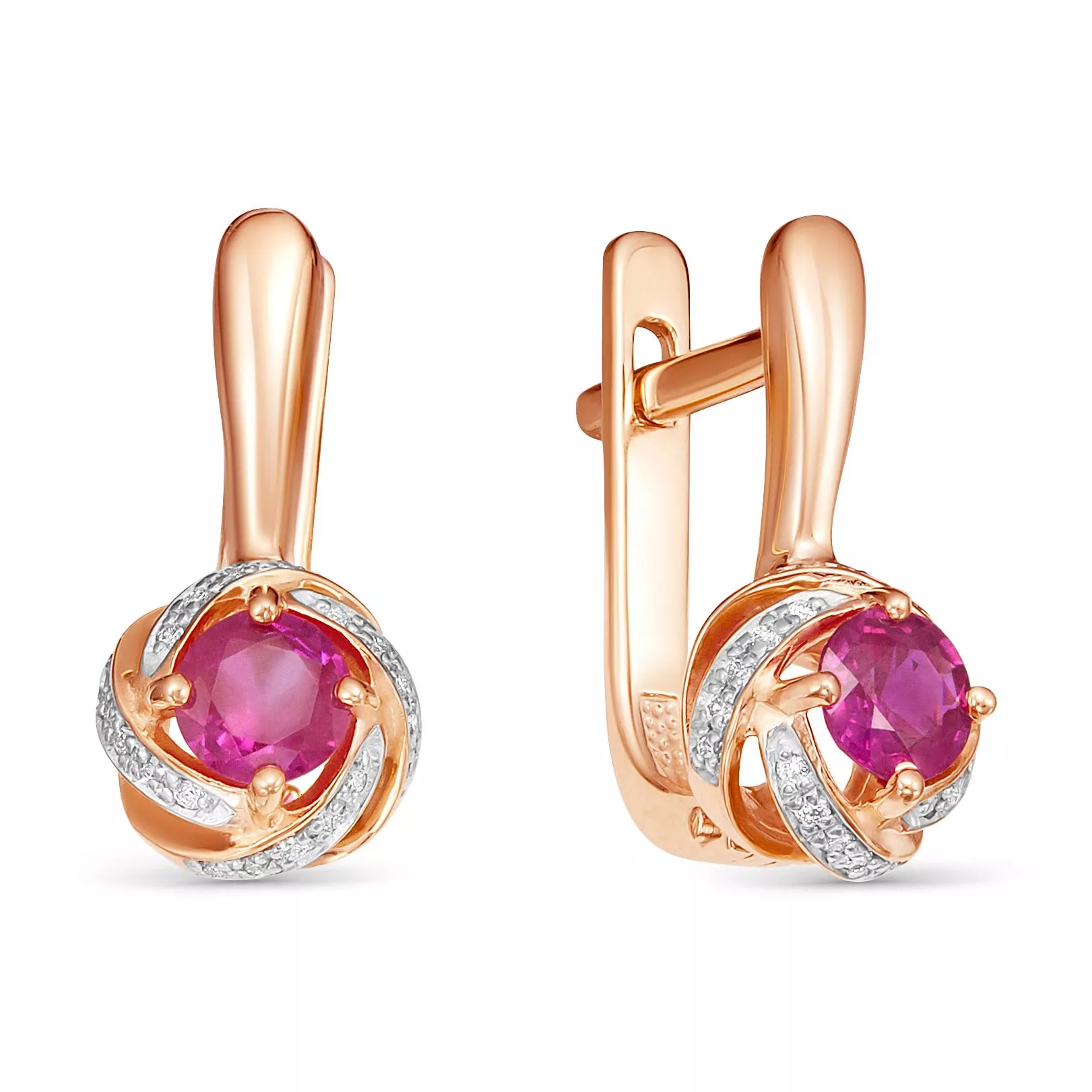 Серьги из красного золота с рубином V25661510500