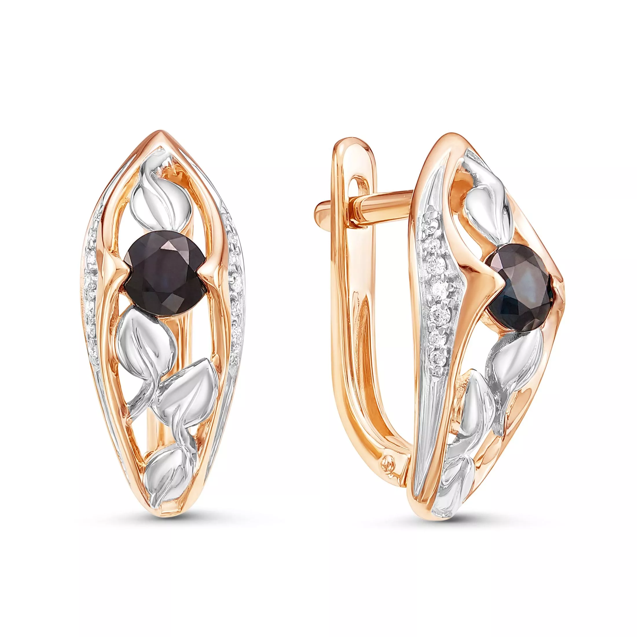 Серьги из красного золота с сапфиром V24131510300