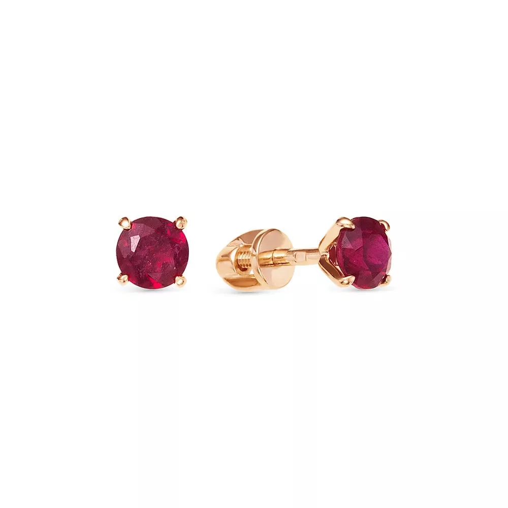 Серьги из красного золота с рубином V43791501200
