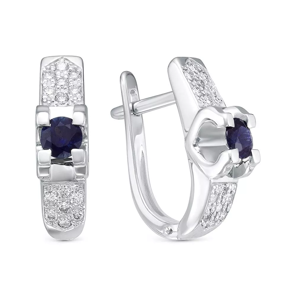 Серьги из белого золота с сапфиром V24792511000