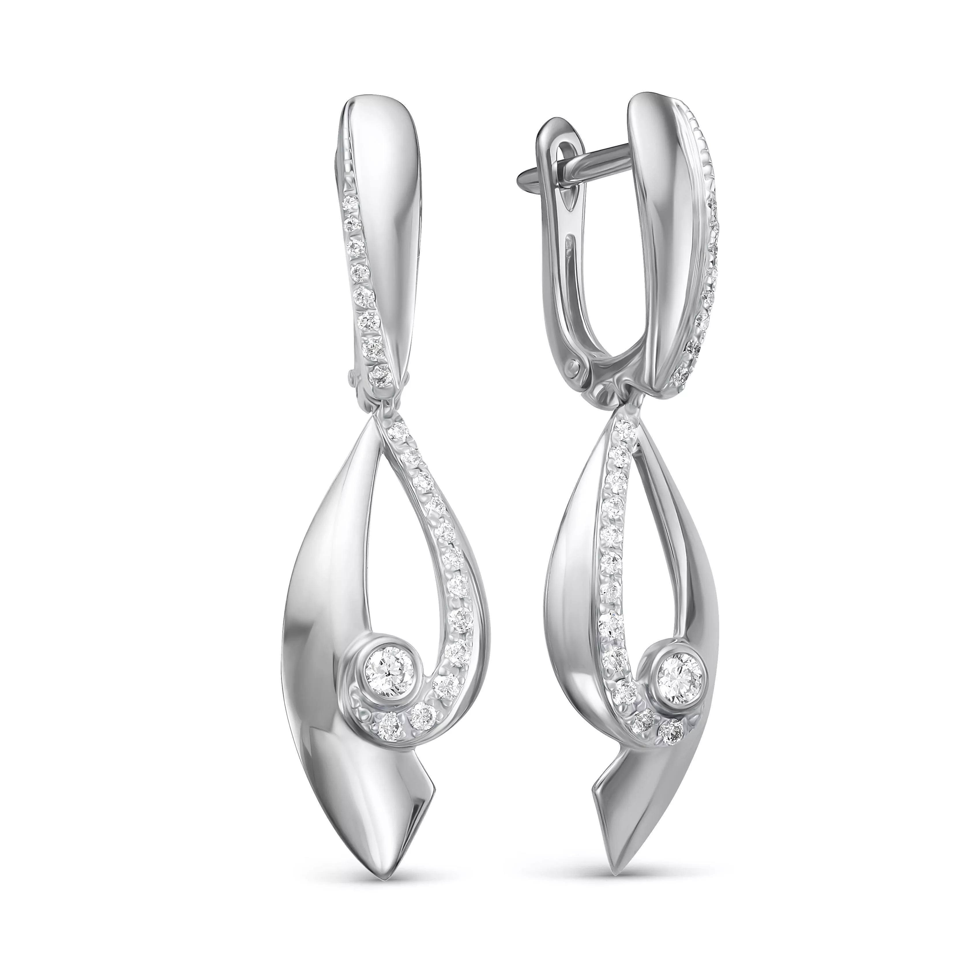 Серьги из белого золота с бриллиантом V27162510000