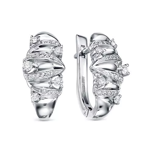 Серьги из белого золота с бриллиантом V28172510000