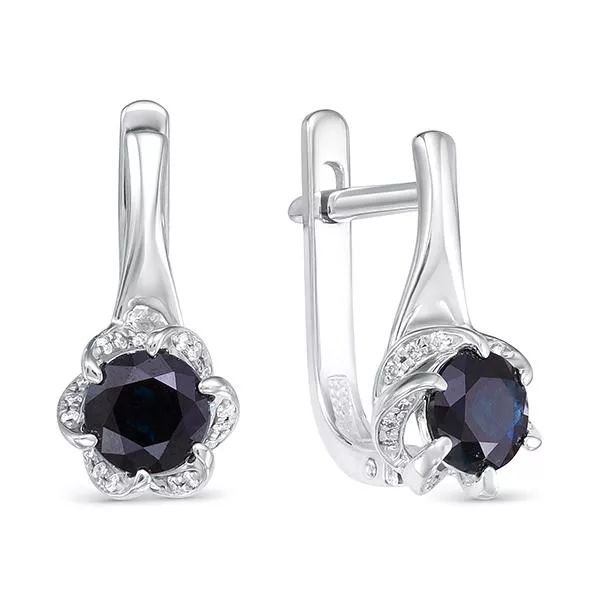 Серьги из белого золота с сапфиром V25642510300
