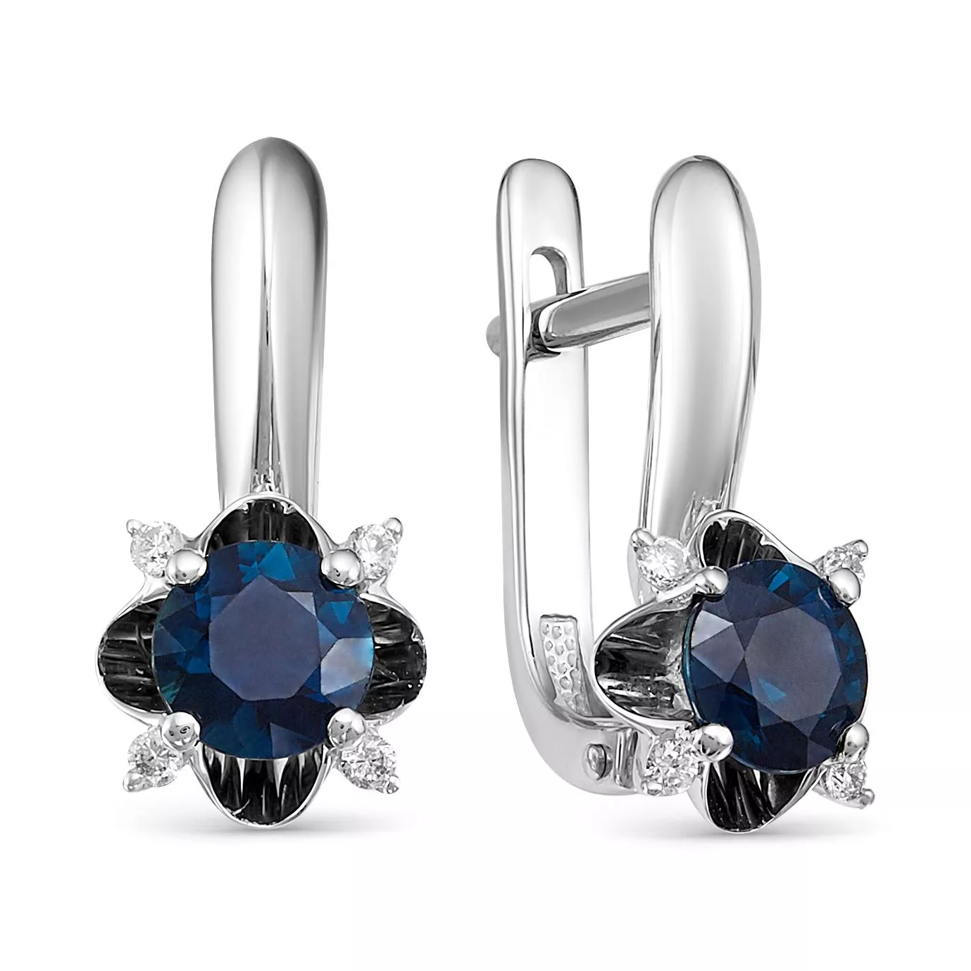 Серьги из белого золота с сапфиром V22202510300