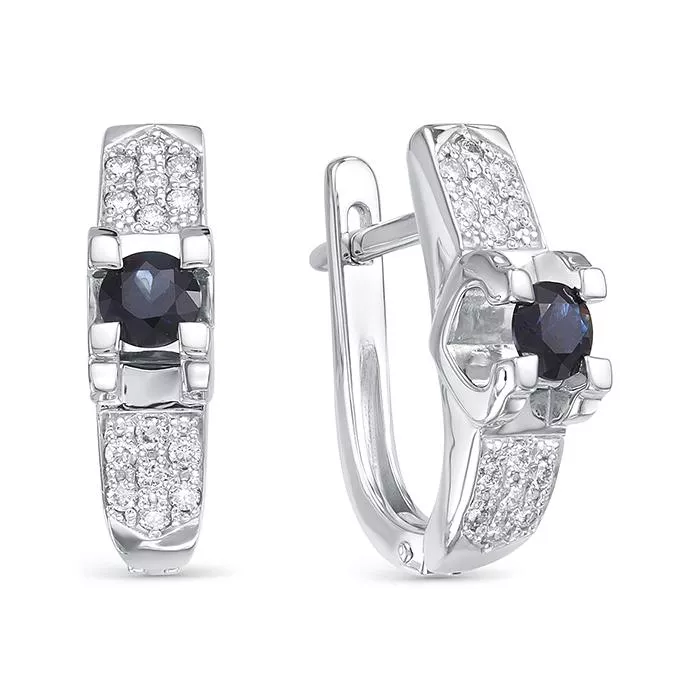 Серьги из белого золота с сапфиром V24792510300