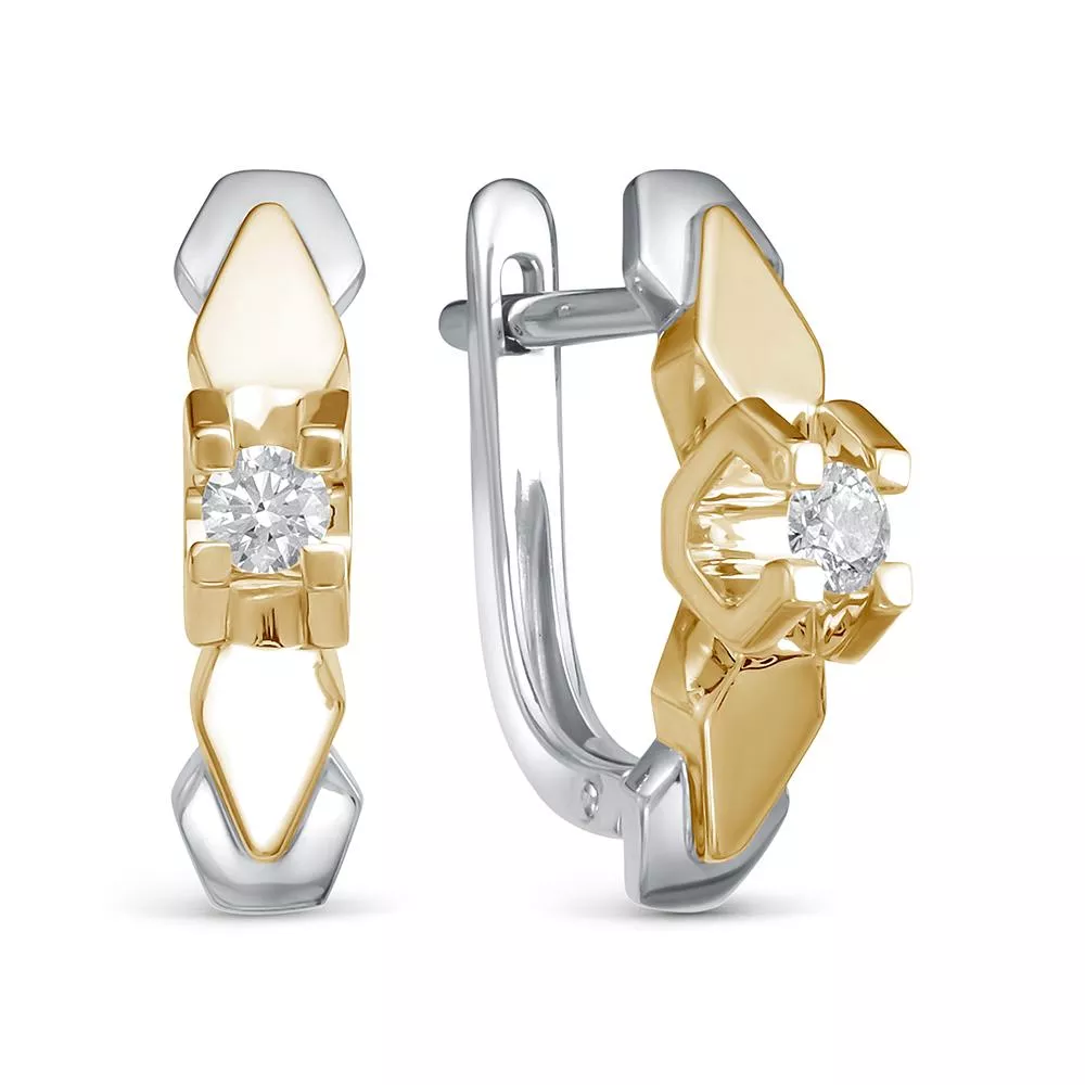 Серьги из белого золота с бриллиантом V27792530000