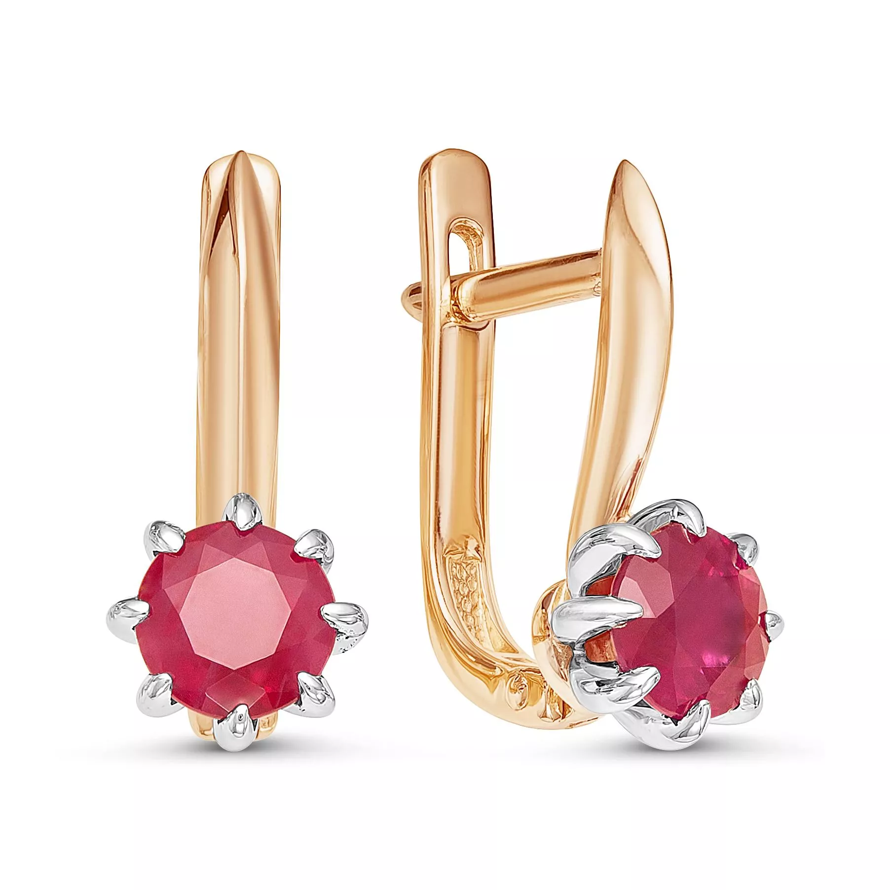Серьги из красного золота с рубином V22241511200