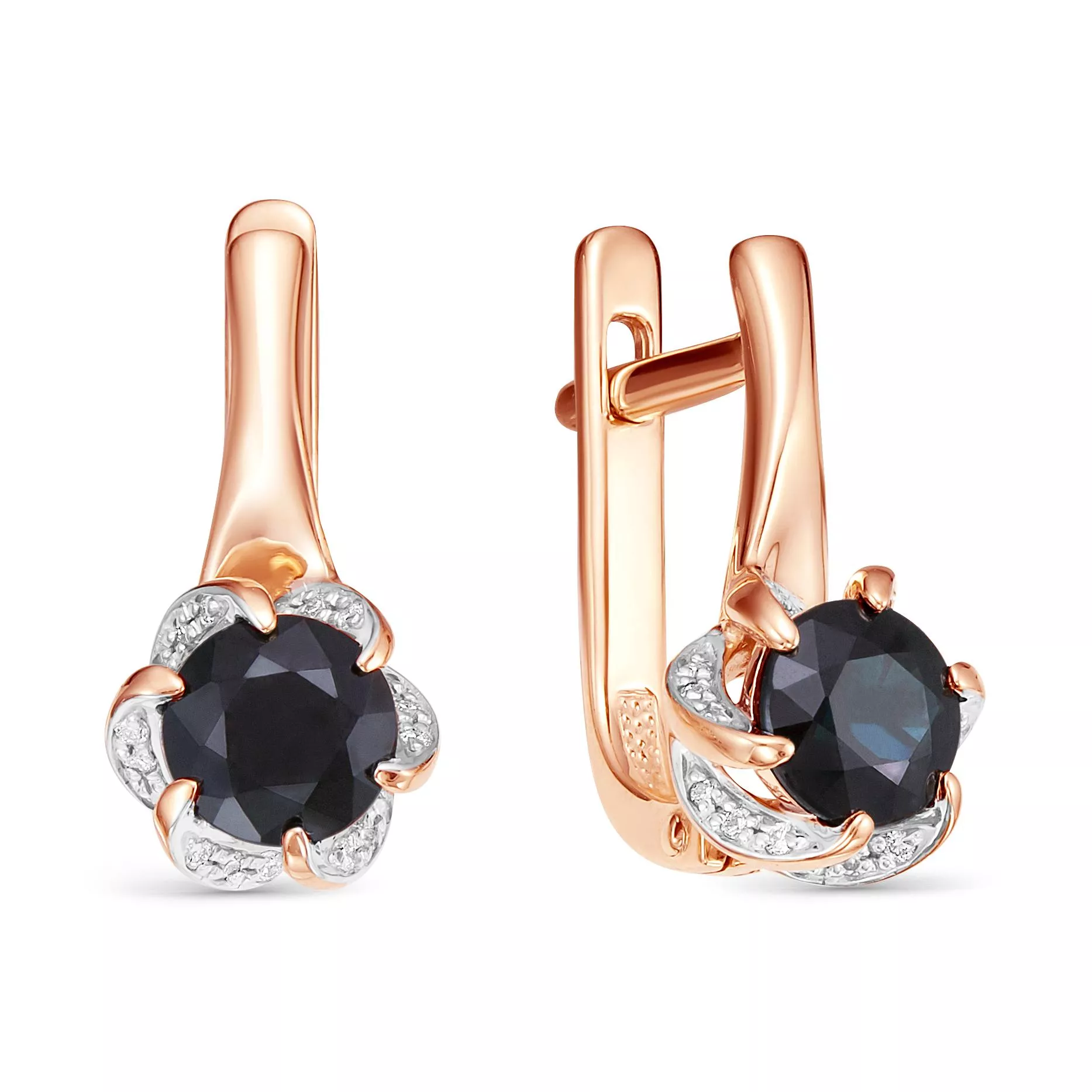 Серьги из красного золота с сапфиром V25641510300