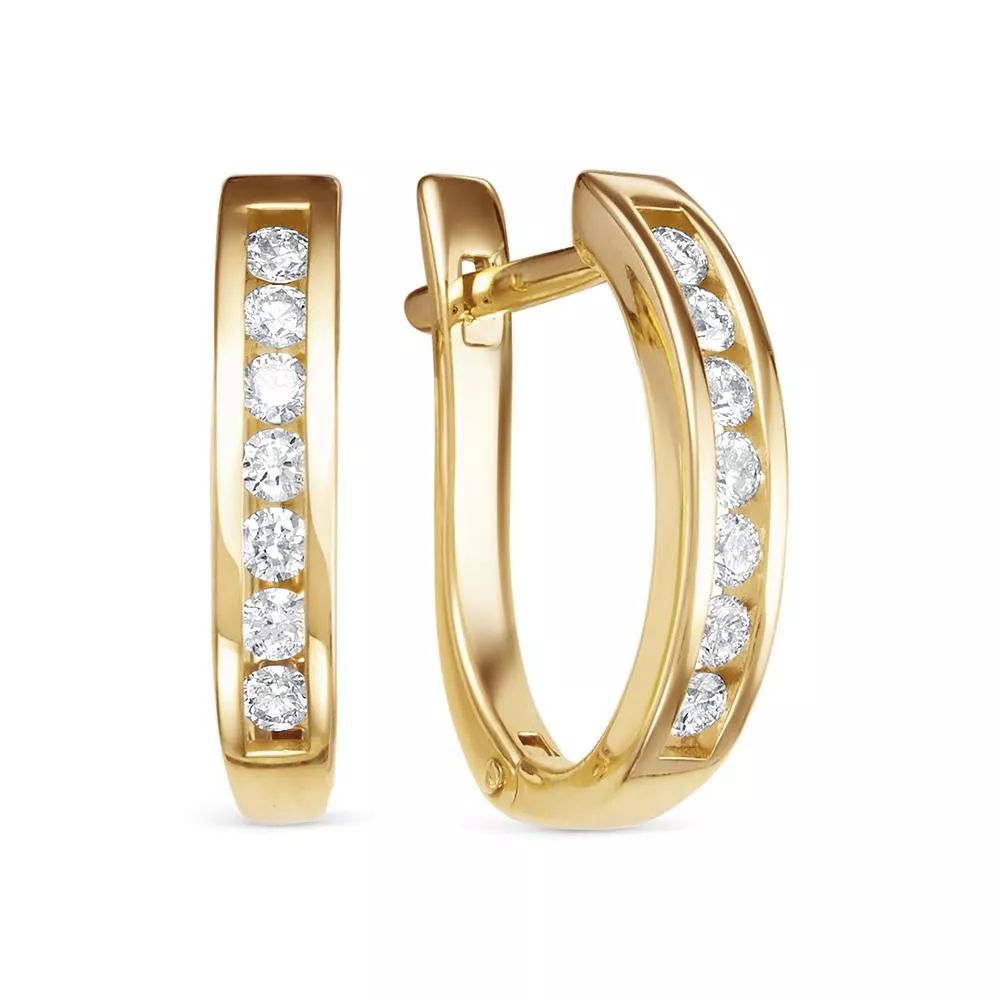 Серьги из лимонного золота с бриллиантом V28363500000