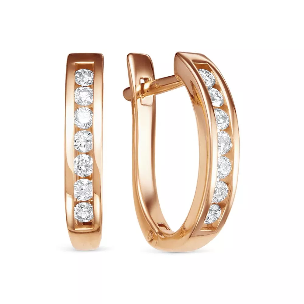 Серьги из красного золота с бриллиантом V28361500000