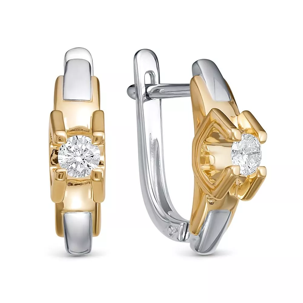 Серьги из белого золота с бриллиантом V27772530000