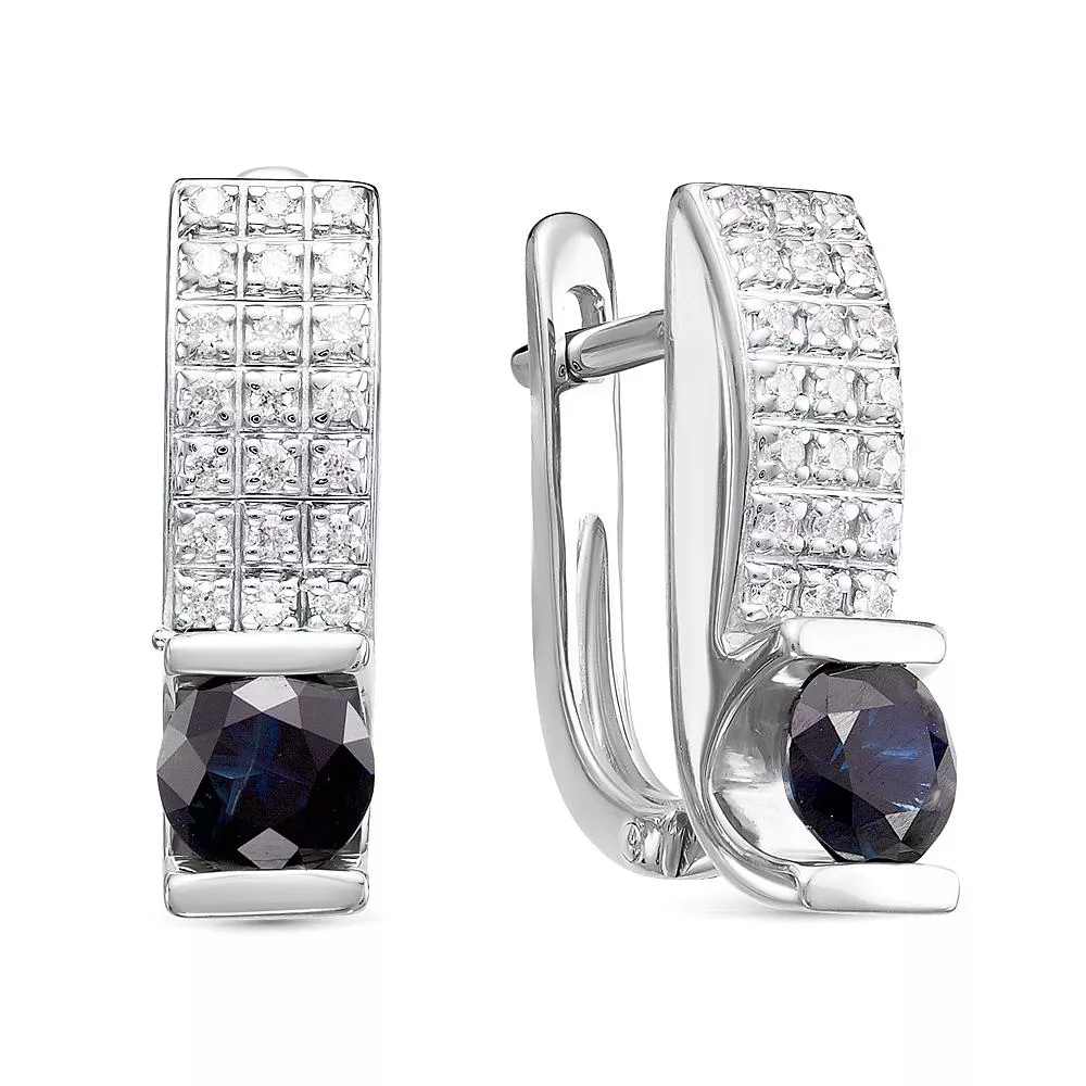 Серьги из белого золота с сапфиром V24882510300