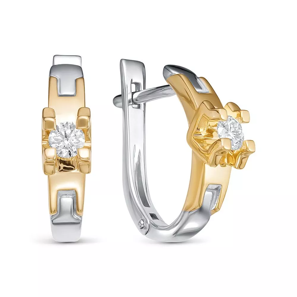 Серьги из белого золота с бриллиантом V27782530000