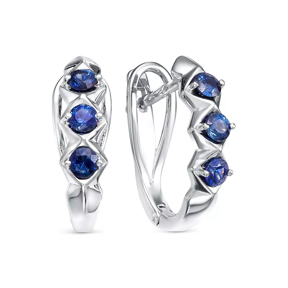 Серьги из белого золота с бриллиантом V28382511000