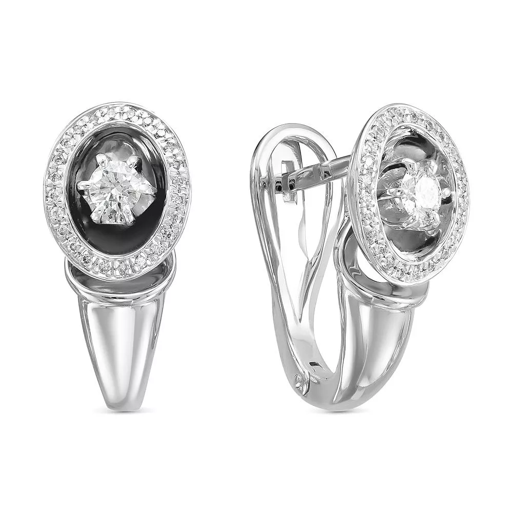 Серьги из белого золота с бриллиантом V26692510000