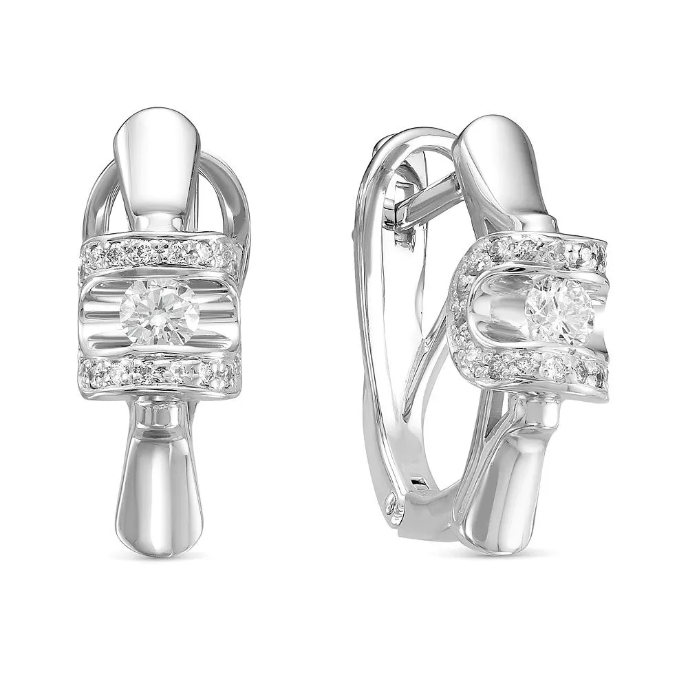 Серьги из белого золота с бриллиантом V27092510000