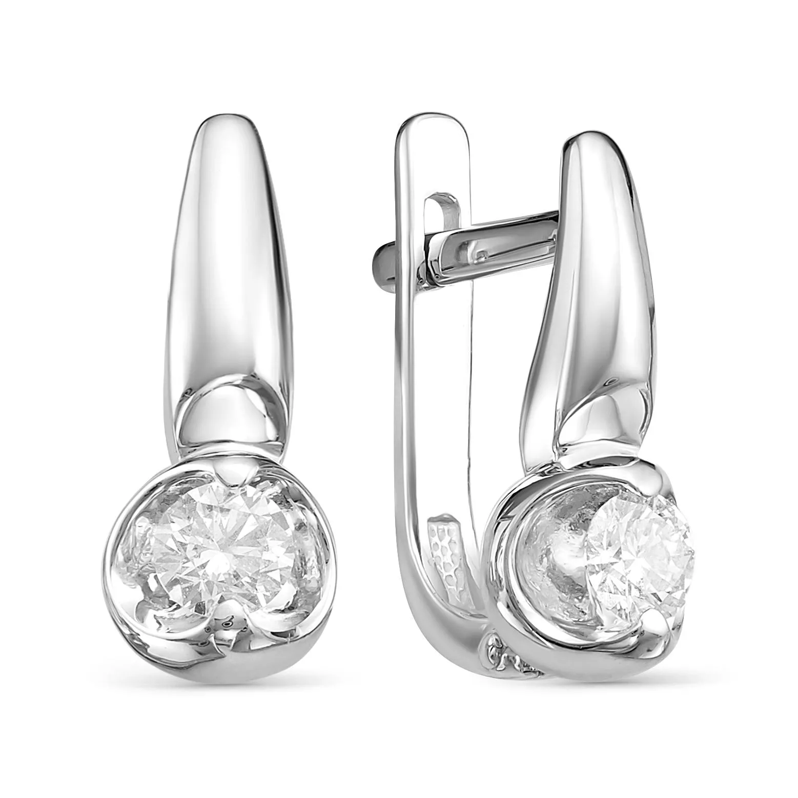 Серьги из белого золота с бриллиантом V23482510000