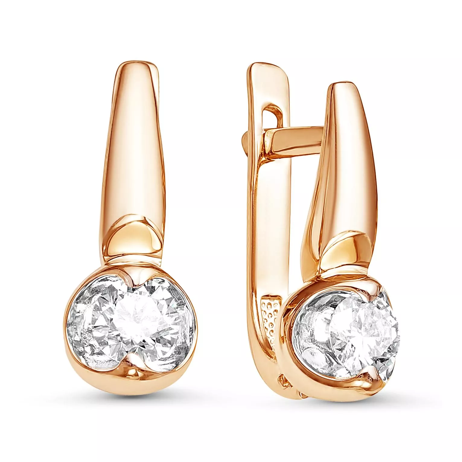 Серьги из красного золота с бриллиантом V23481510000