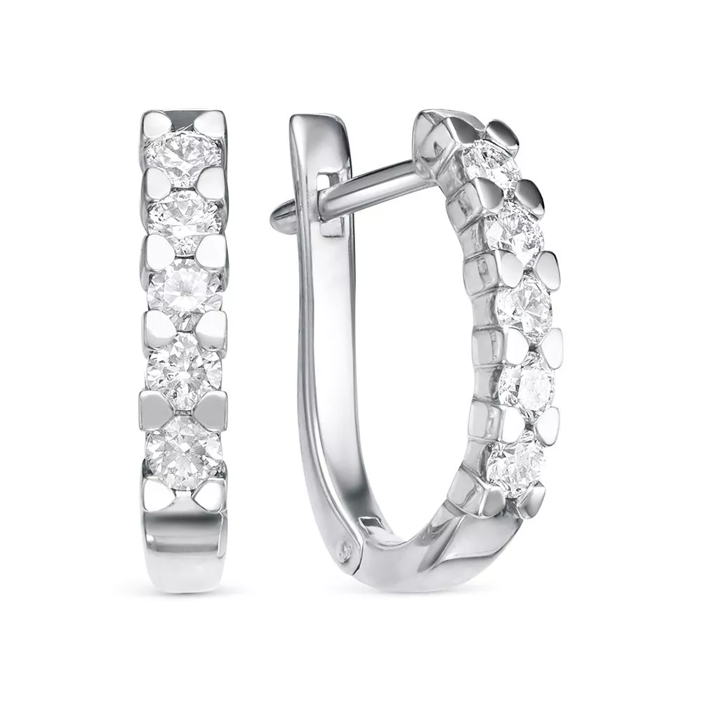 Серьги из белого золота с бриллиантом V28352510000