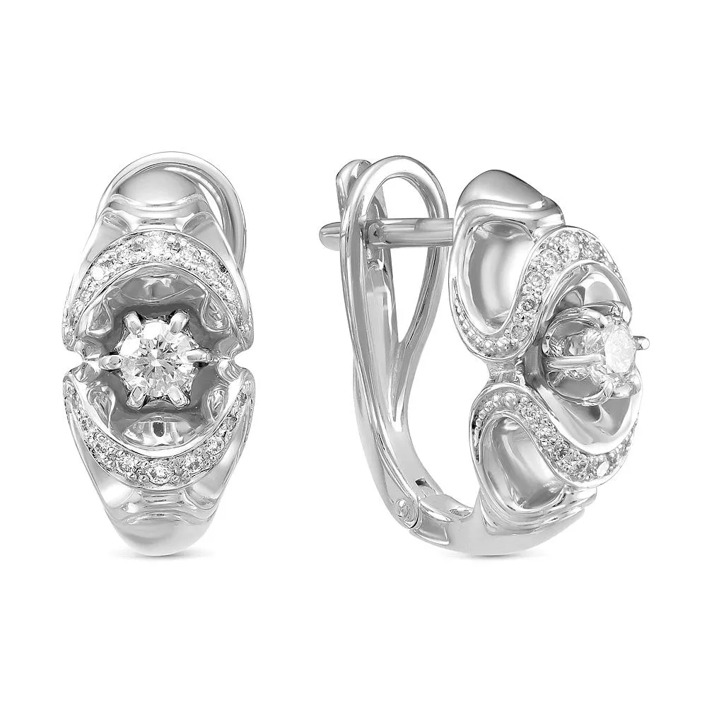 Серьги из белого золота с бриллиантом V26712510000