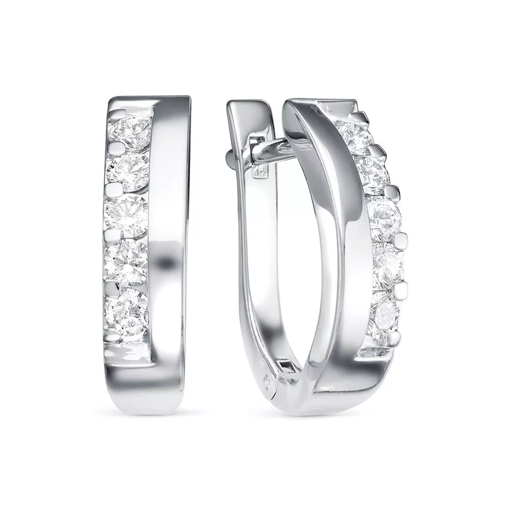 Серьги из белого золота с бриллиантом V28332510000