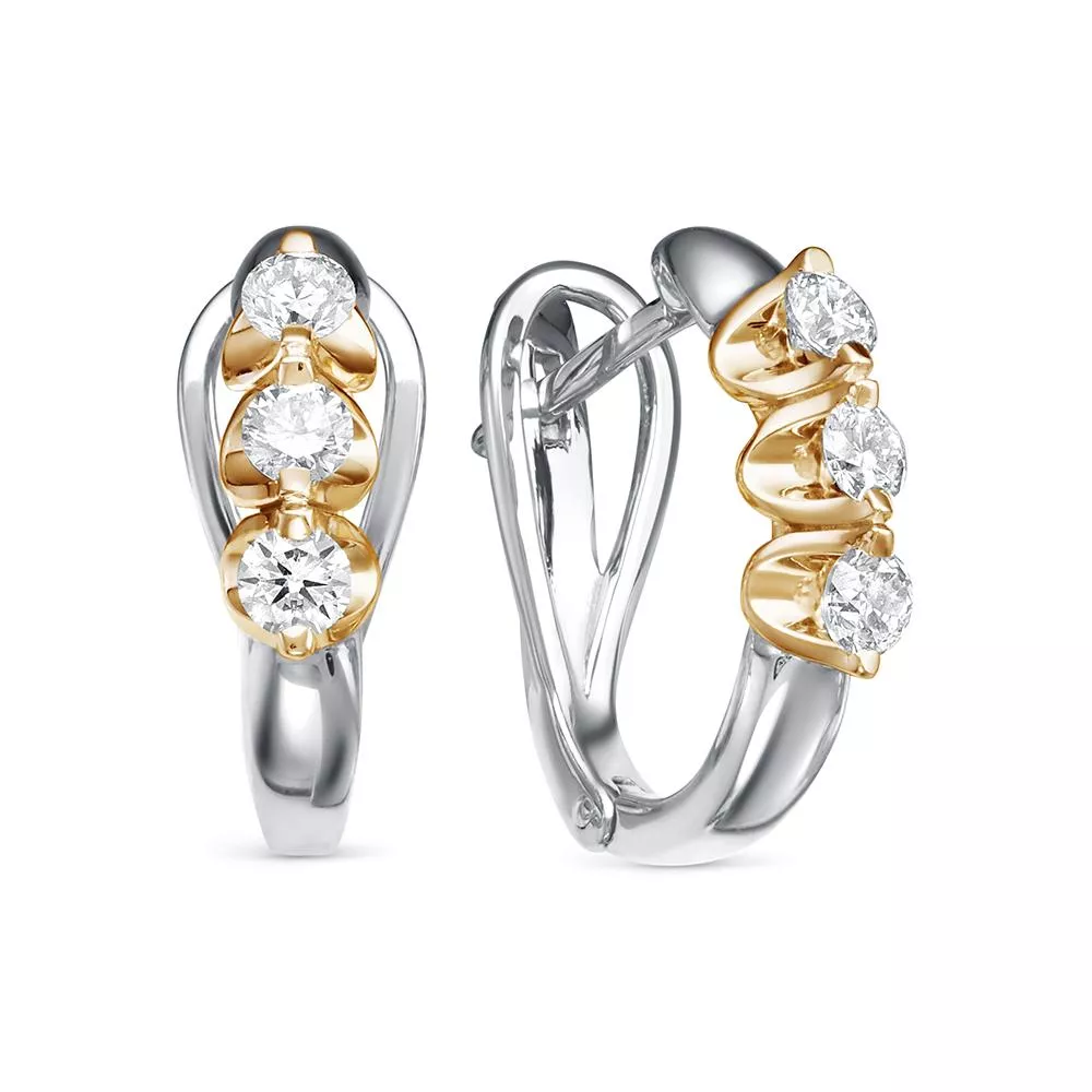 Серьги из белого золота с бриллиантом V28372530000