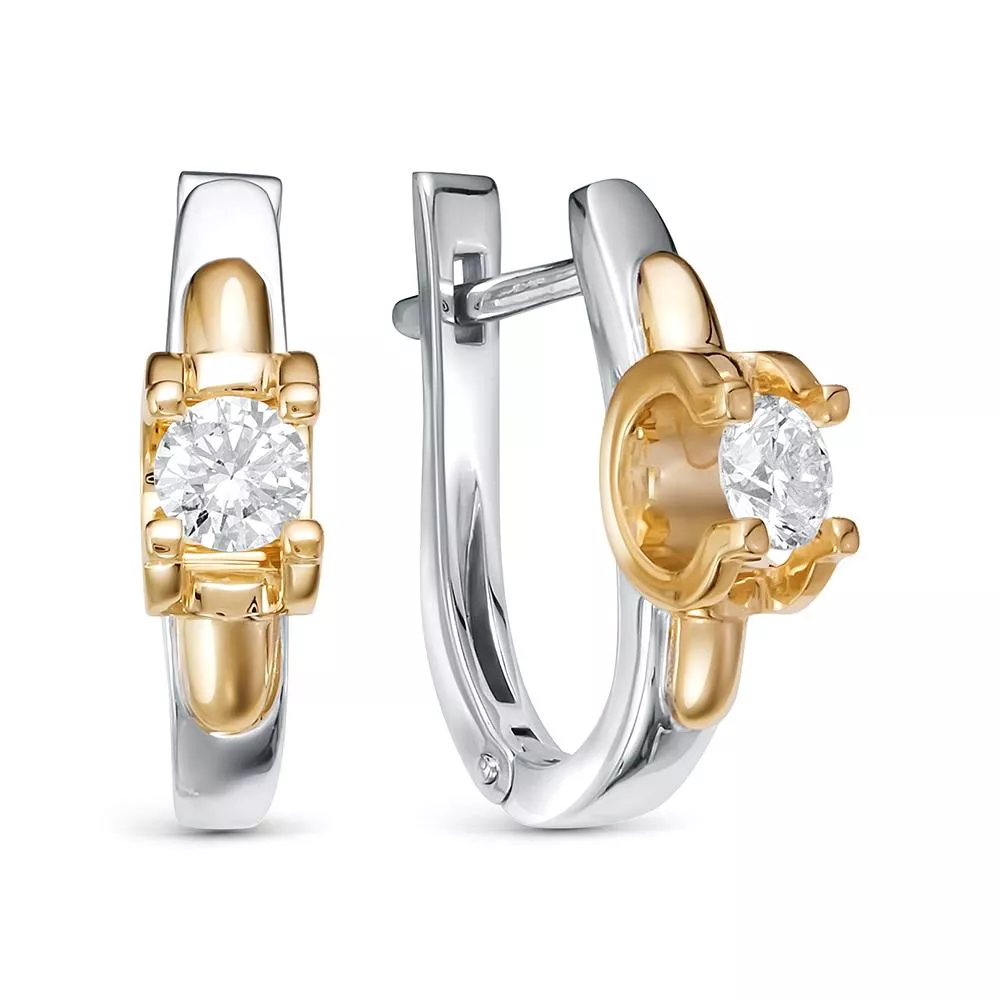 Серьги из белого золота с бриллиантом V27762530000