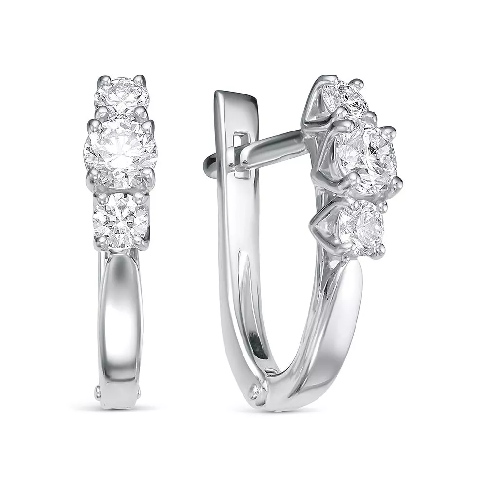 Серьги из белого золота с бриллиантом V26032510000