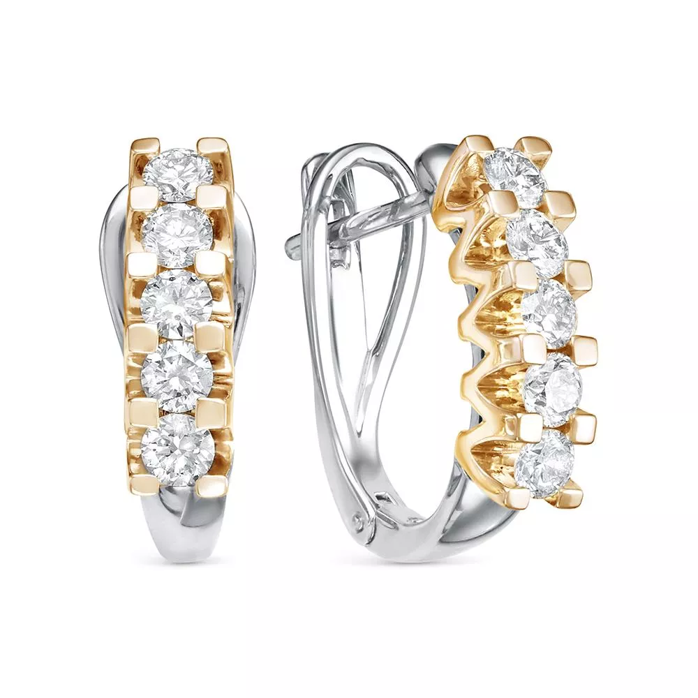 Серьги из белого золота с бриллиантом V28432530000