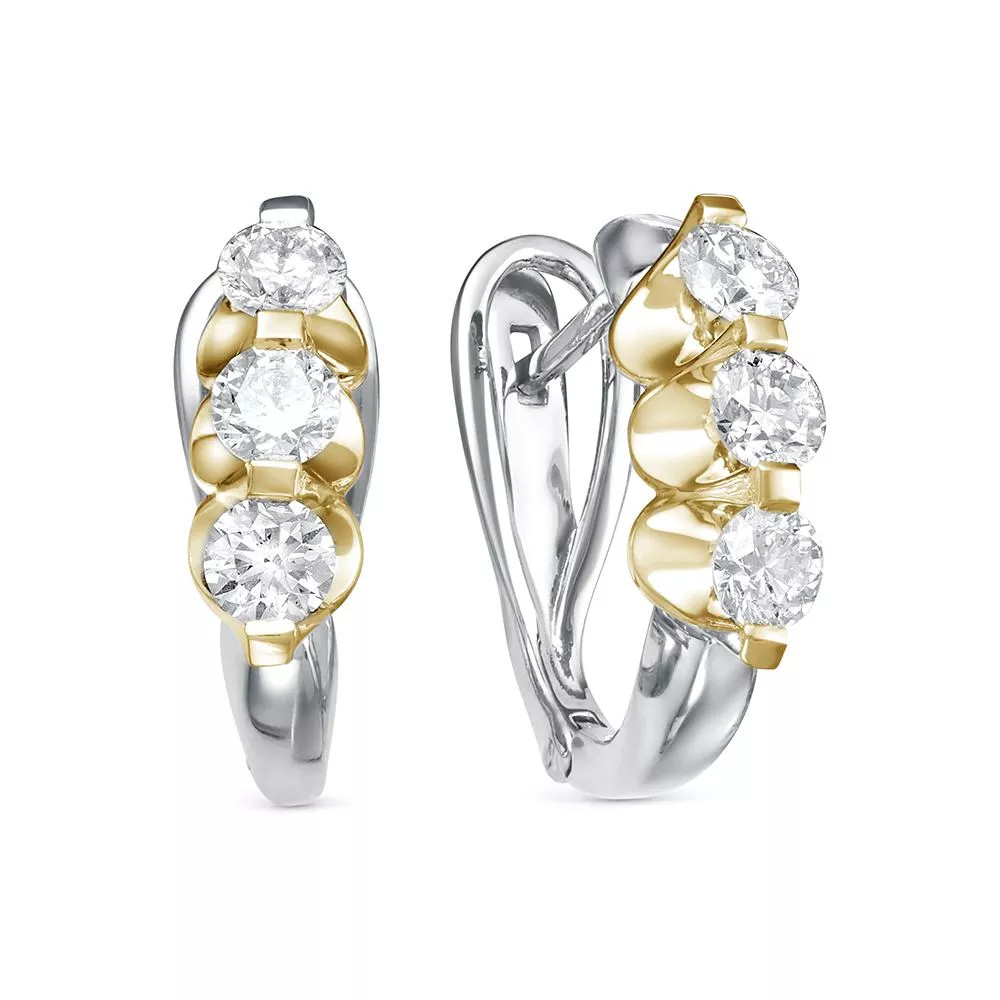 Серьги из красного золота с бриллиантом V28411510000