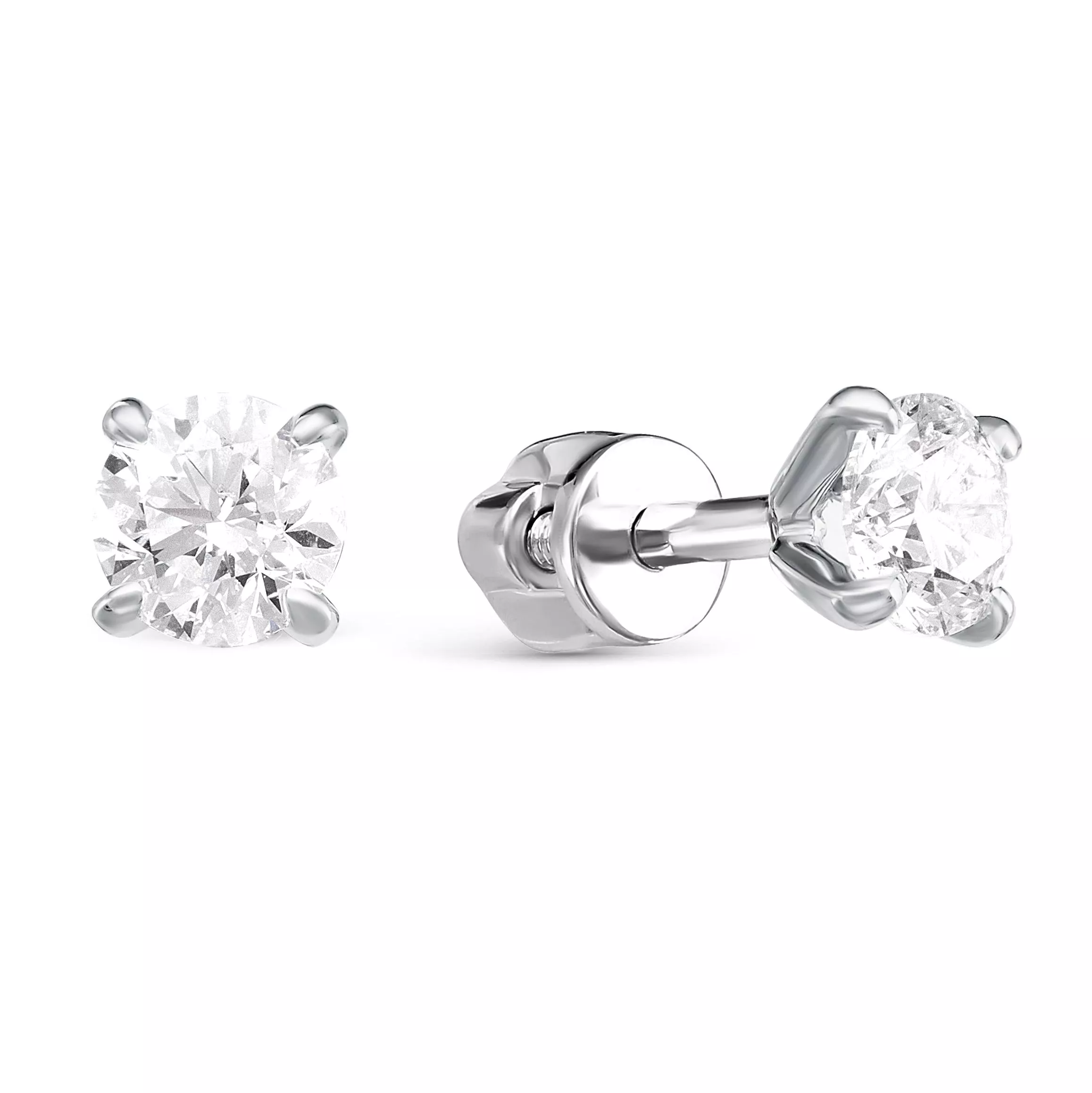 Серьги из белого золота с бриллиантом V43792510000