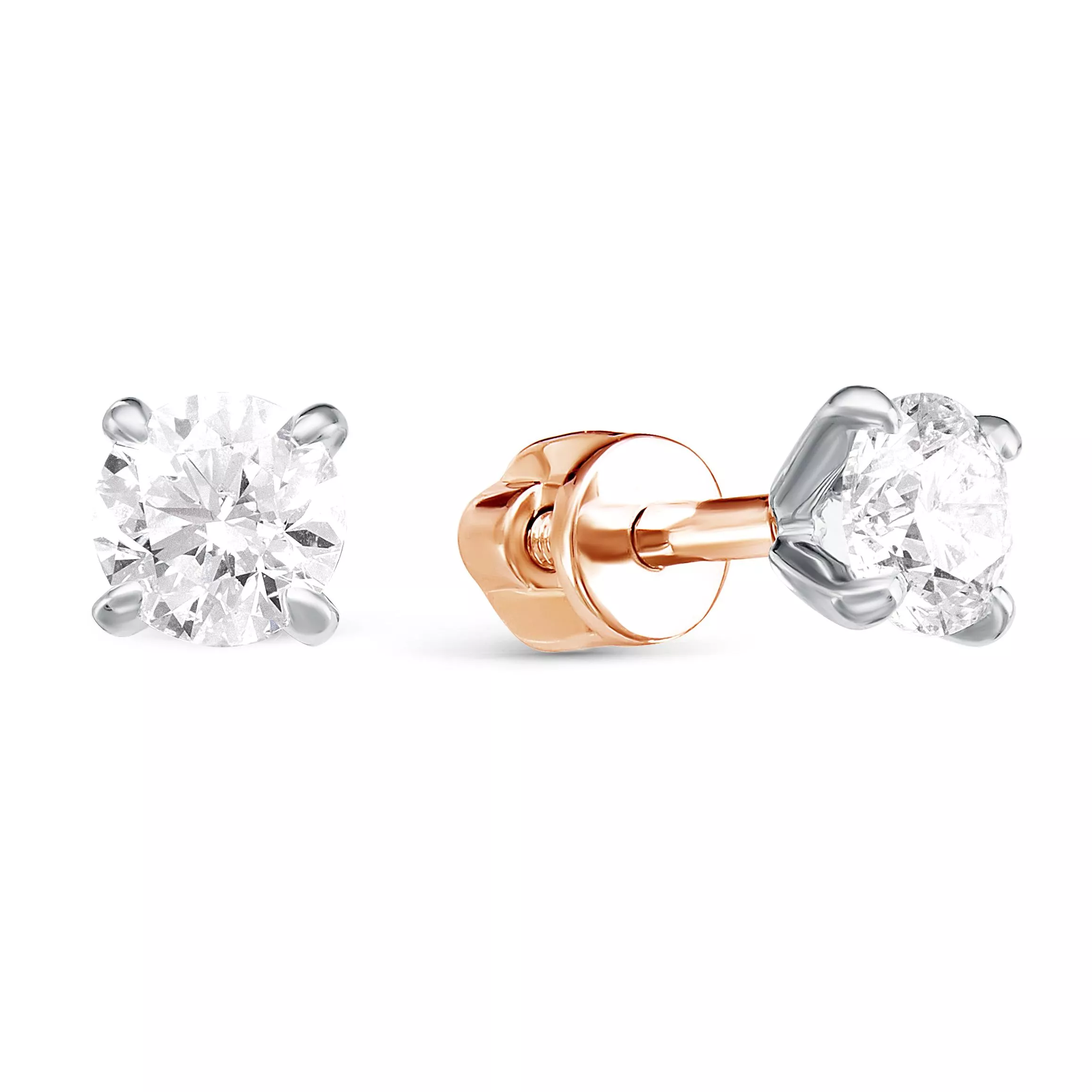 Серьги из красного золота с бриллиантом V43791510000