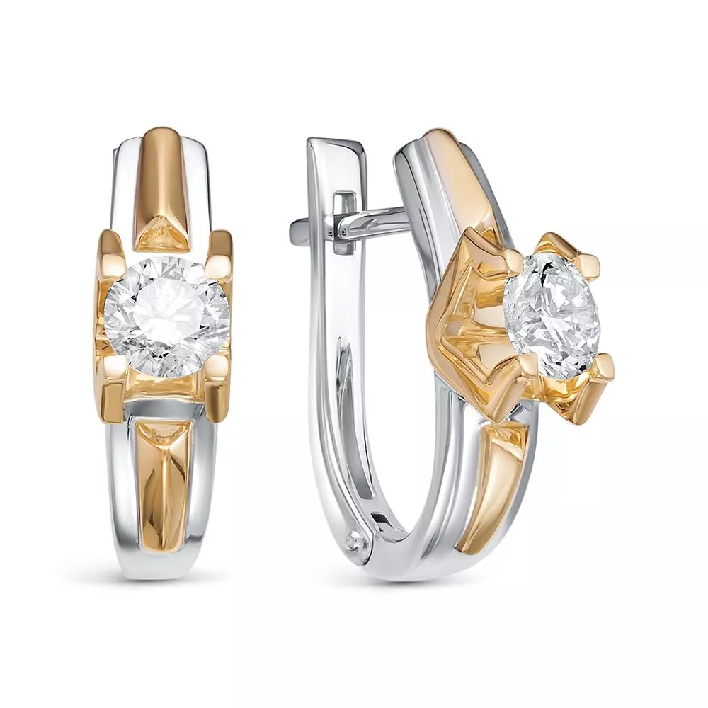 Серьги из белого золота с бриллиантом V27752530000