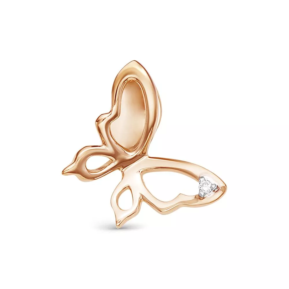 Подвеска из красного золота с бриллиантом V35261510100