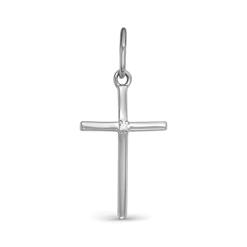 Подвеска из белого золота с бриллиантом V35392510000