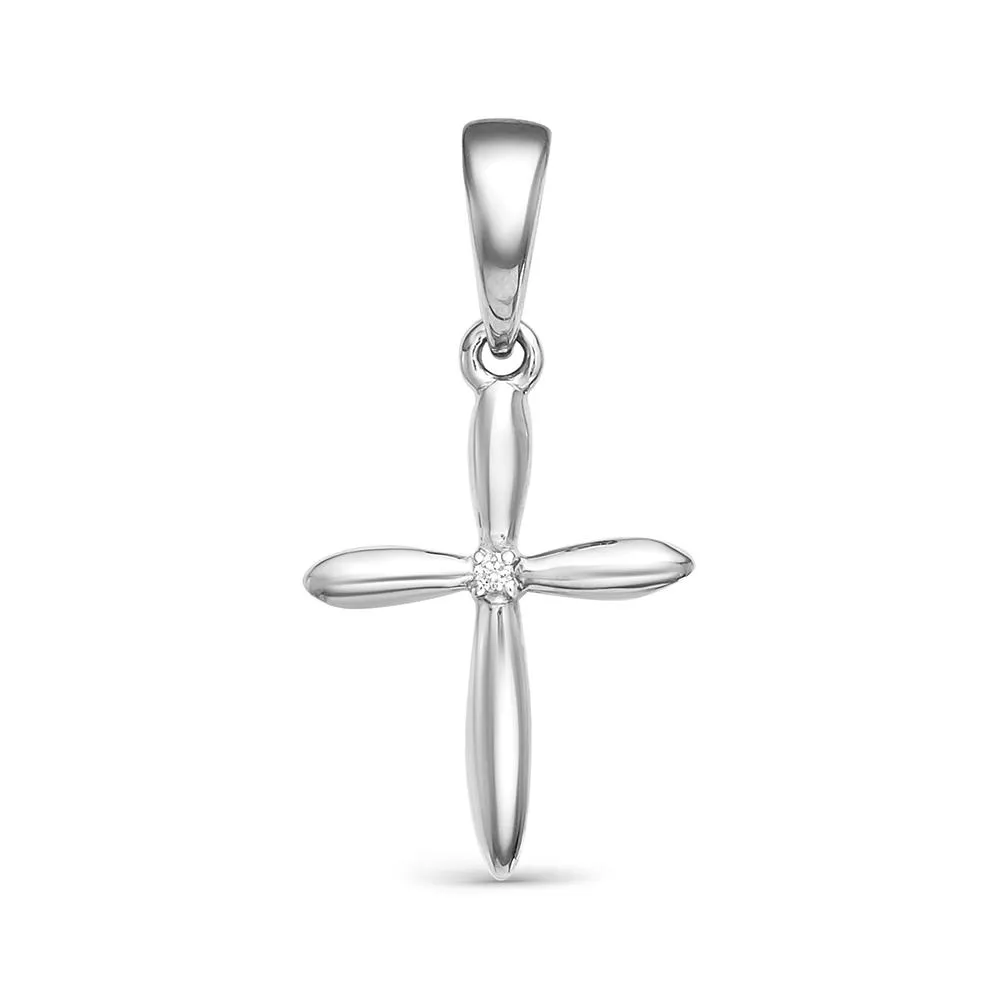 Подвеска из белого золота с бриллиантом V35402510100