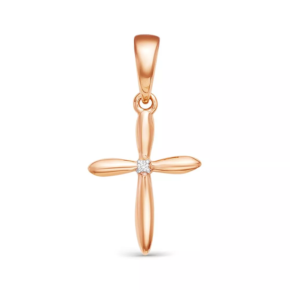 Подвеска из красного золота с бриллиантом V35401510000