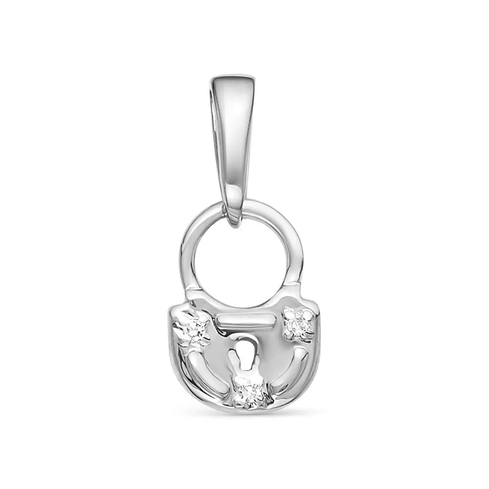 Подвеска из белого золота с бриллиантом V34632510100