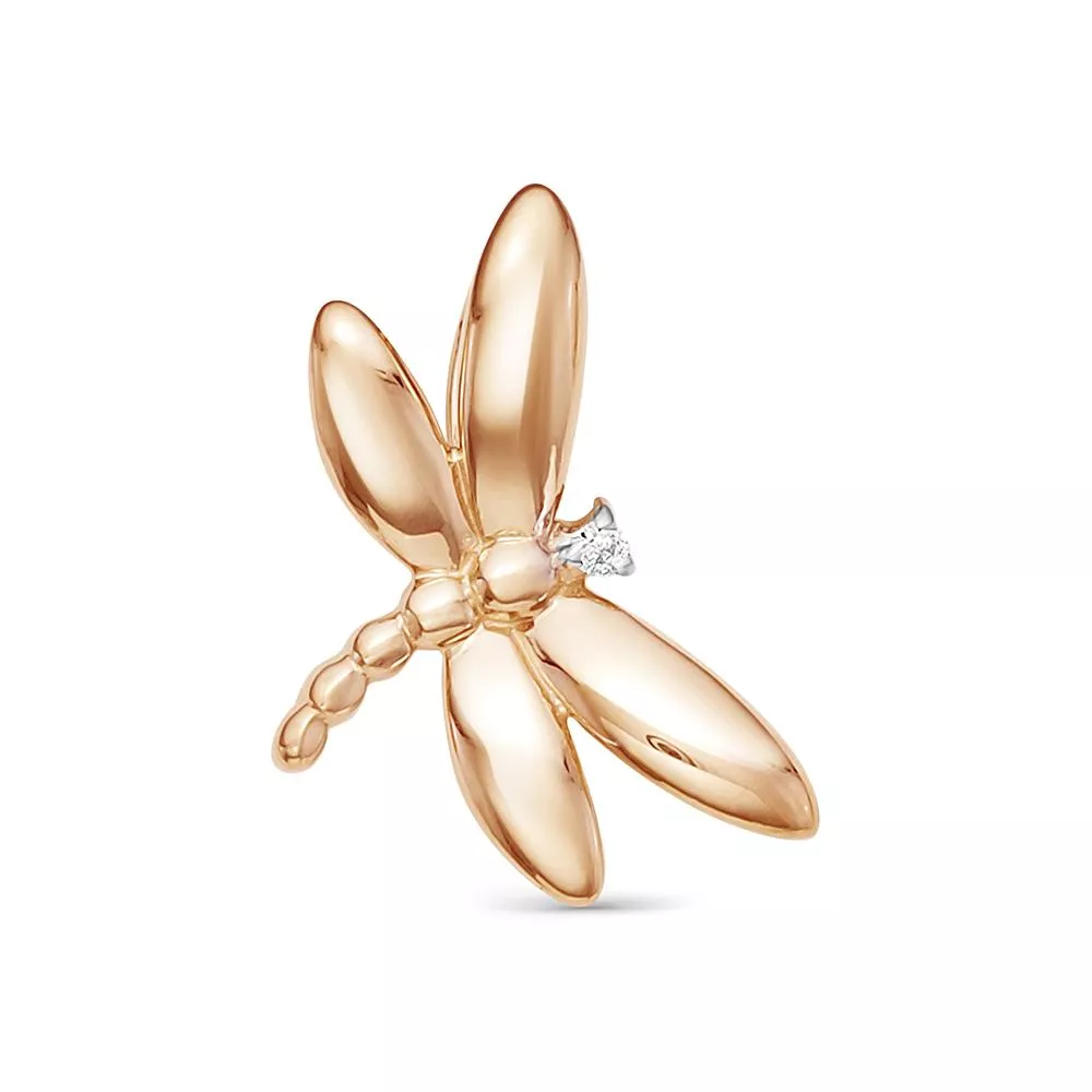 Подвеска из красного золота с бриллиантом V35271510100