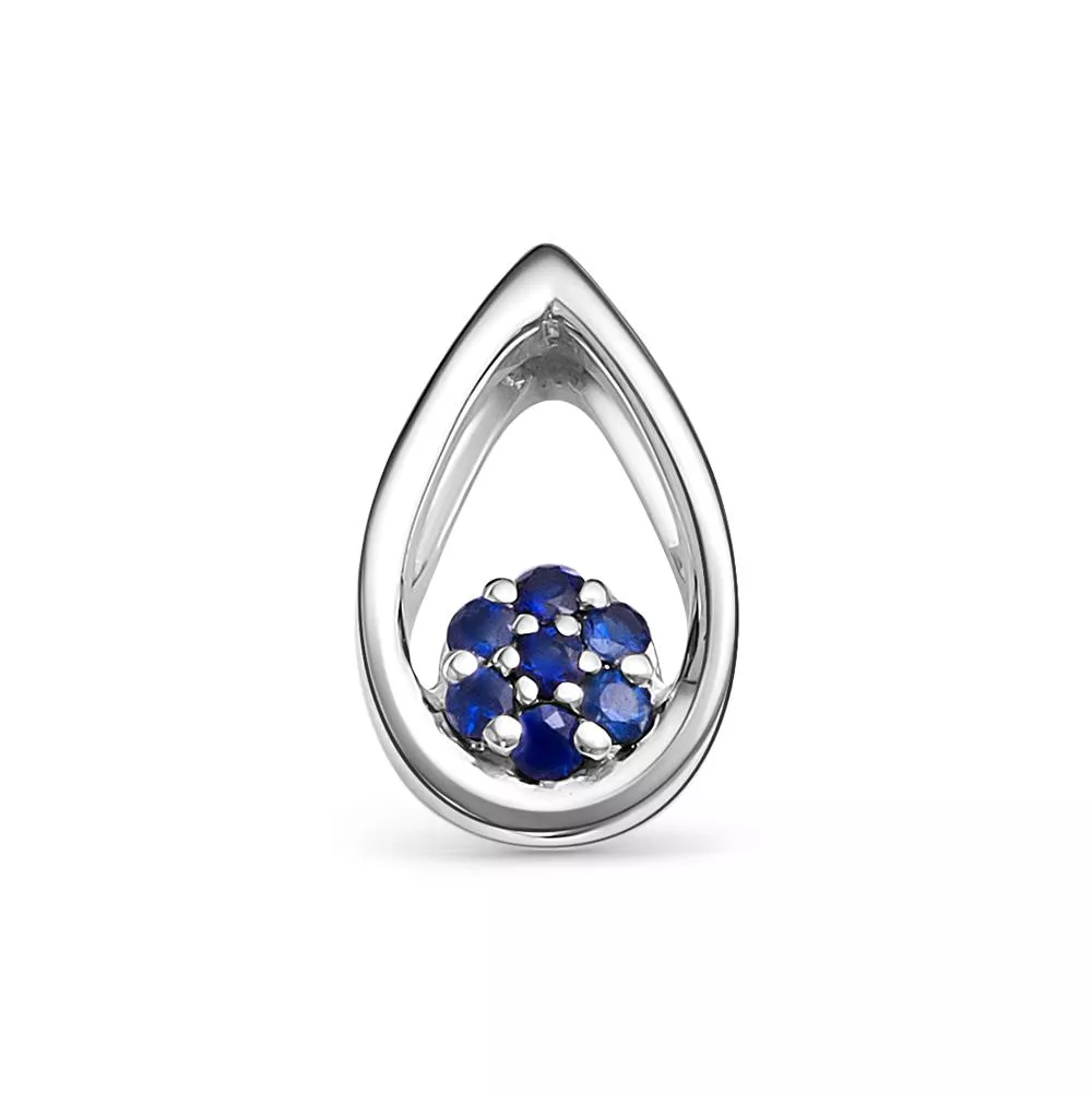 Подвеска из белого золота с сапфиром V31982511000