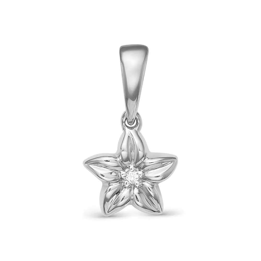 Подвеска из белого золота с бриллиантом V35292510000