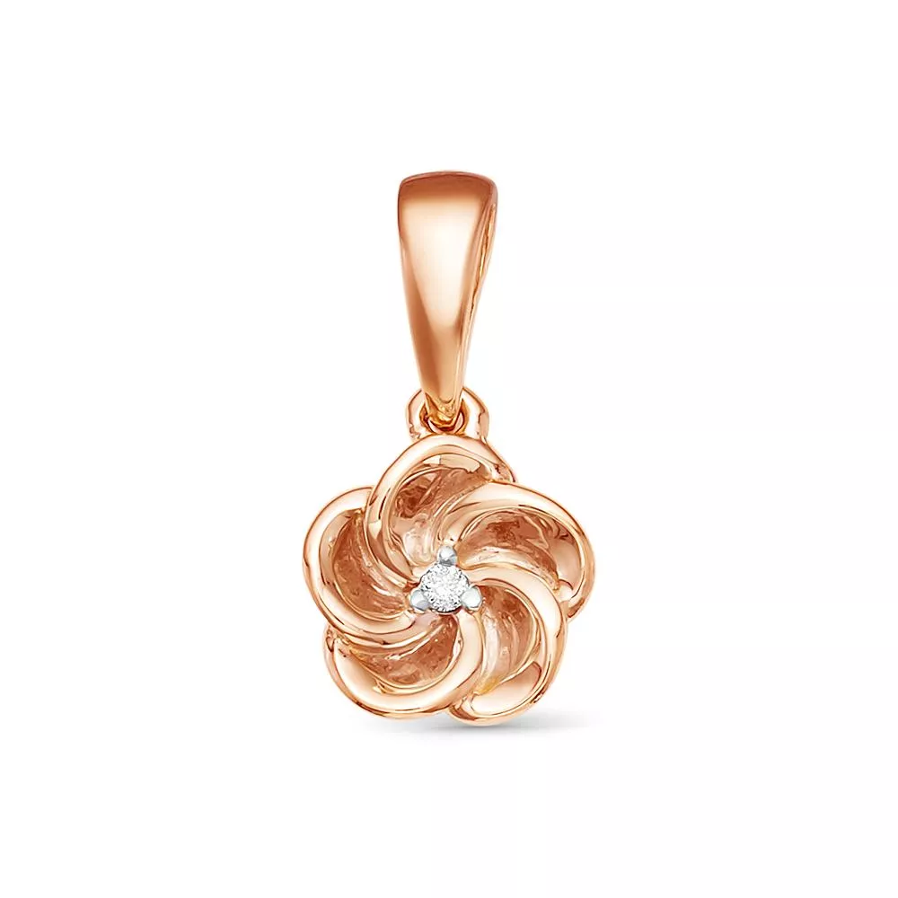 Подвеска из красного золота с бриллиантом V35231510000